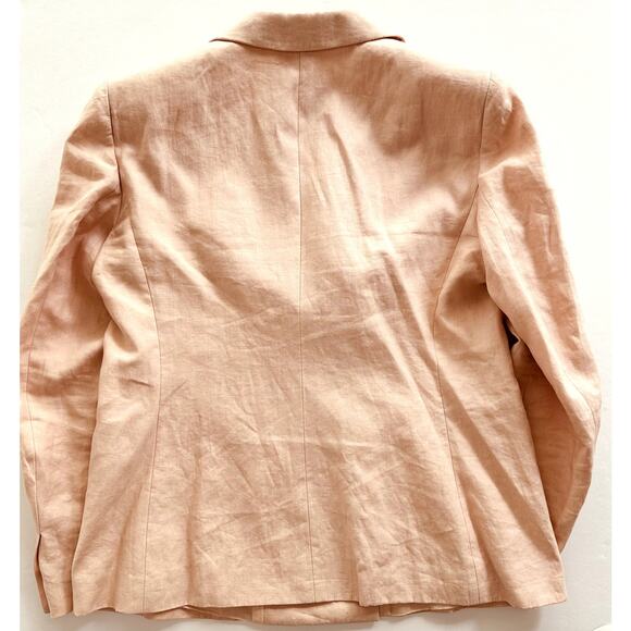 Giorgio Armani Ladies Linen Double Breasted IT 48 US 12 Blazer Blush Pink - Picture 11 of 14